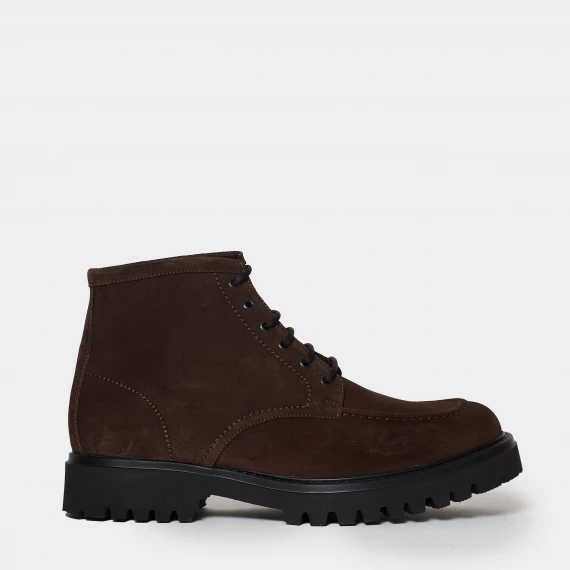 Stivaletto legato con suola oversize in gomma eva ultralight marrone