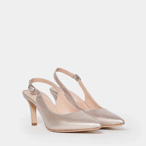 Slingback in morbida nappa