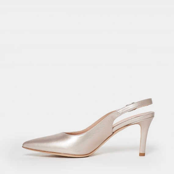 Slingback in morbida nappa
