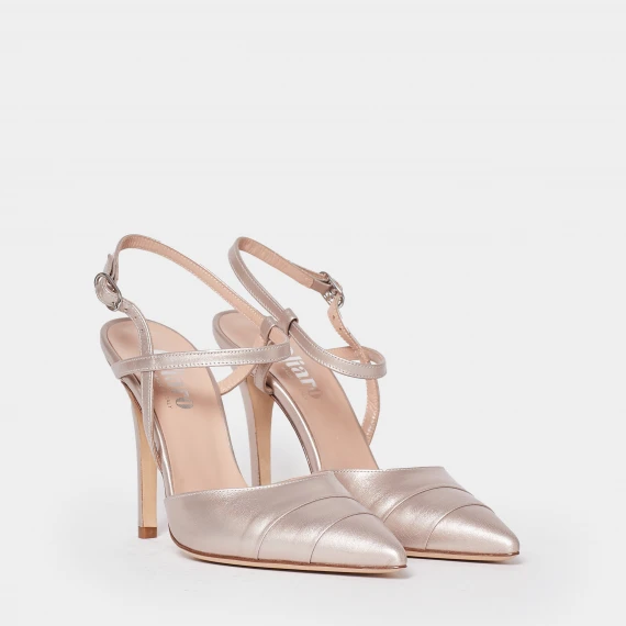 Slingback in morbida nappa con tacco di 9 cm