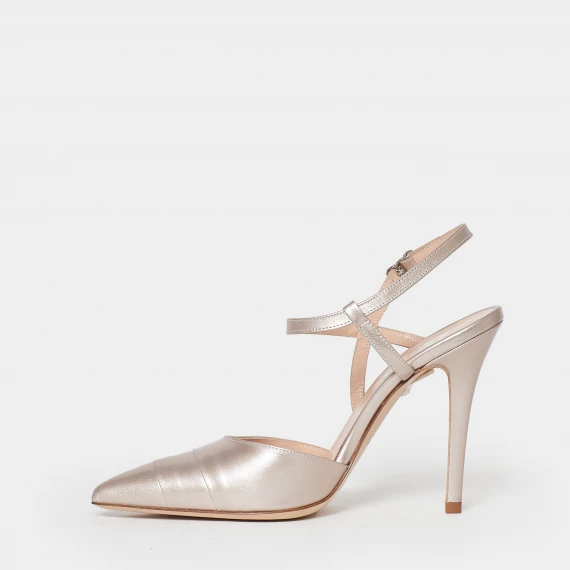 Slingback in morbida nappa con tacco di 9 cm