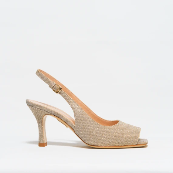 Sandalo glamour beige tacco 6