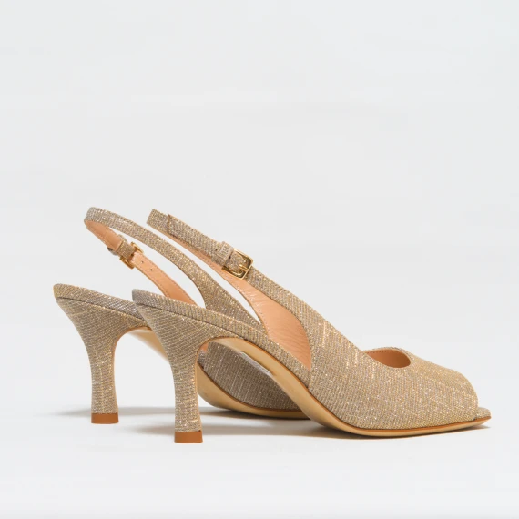Sandalo glamour beige tacco 6