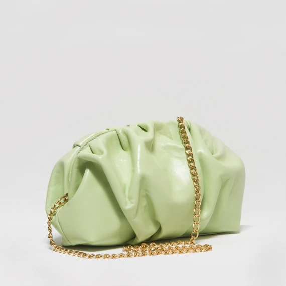 Borsetta in nappa verde giada