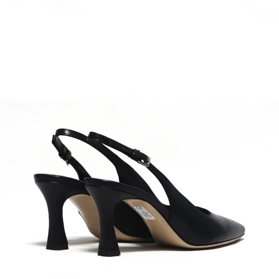Slingback in morbida pelle di nappa blu