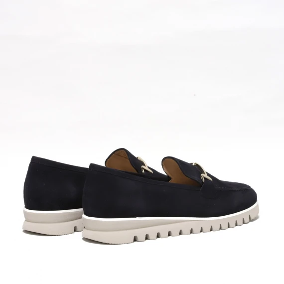 Mocassino in suede blu