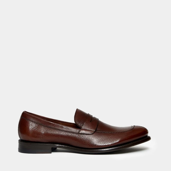 Mocassino in pelle marrone