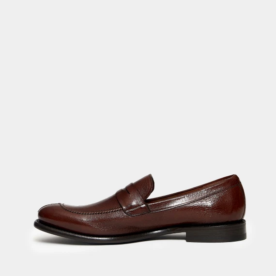 Mocassino in pelle marrone