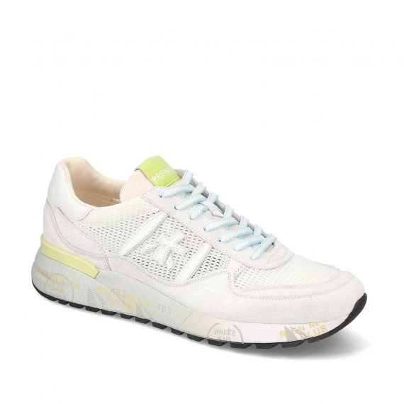 Sneakers Landeck in suede e tessuto bianco