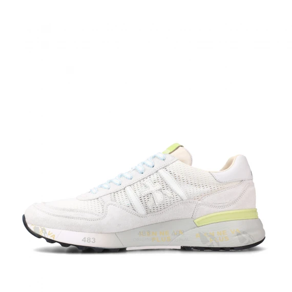 Sneakers Landeck in suede e tessuto bianco