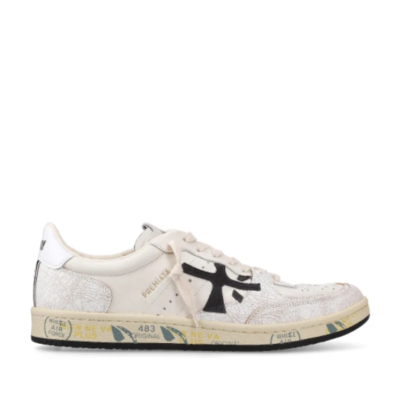 Sneakers BASKT CLAY in pelle bianca con logo a contrasto nero