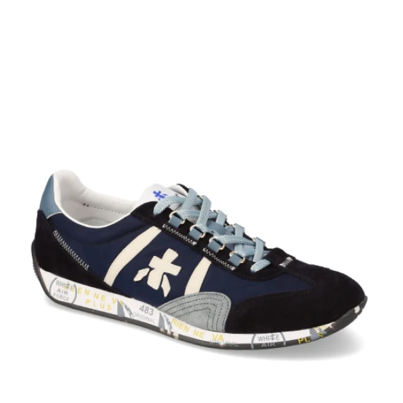 Sneakers Jackyx in suede e tessuto tecnico blu