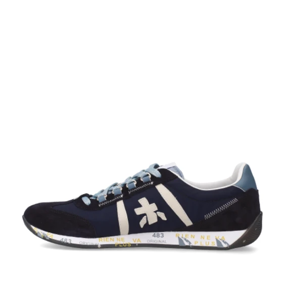 Sneakers Jackyx in suede e tessuto tecnico blu