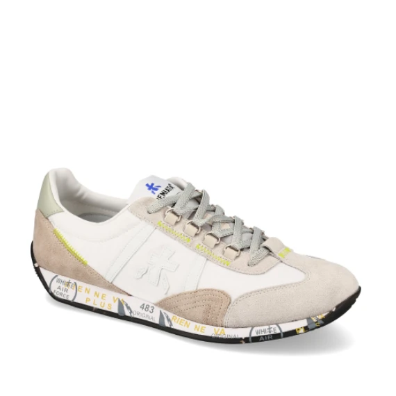 Sneakers Jackyx in suede e tessuto tecnico bianco