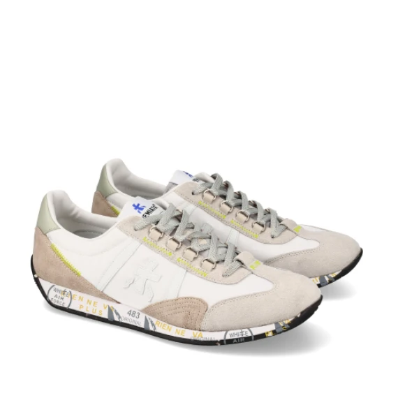 Sneakers Jackyx in suede e tessuto tecnico bianco