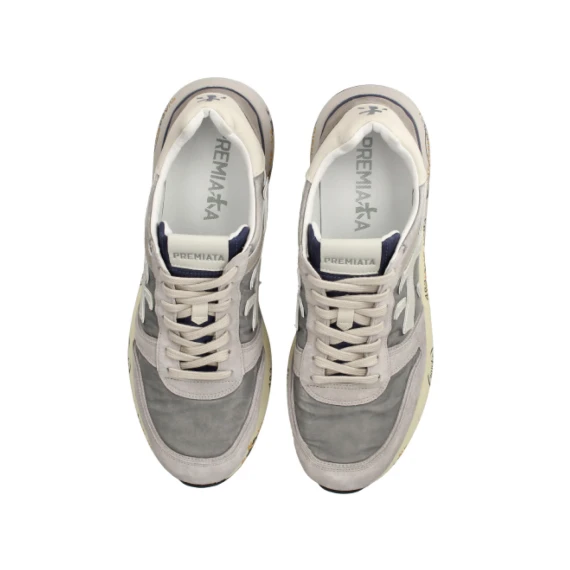 Sneakers Mick in suede e tessuto tecnico grigio