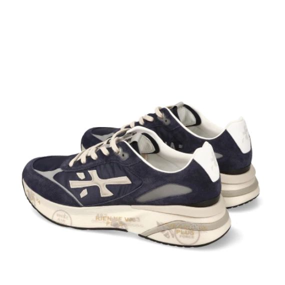 Sneakers Moerun in suede e tessuto tecnico ripstop blu