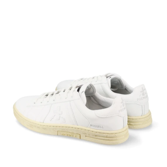 Sneakers Russell in pelle bianca e suede