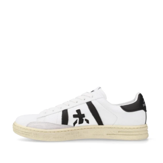 Sneakers Russell in pelle bianca top nero
