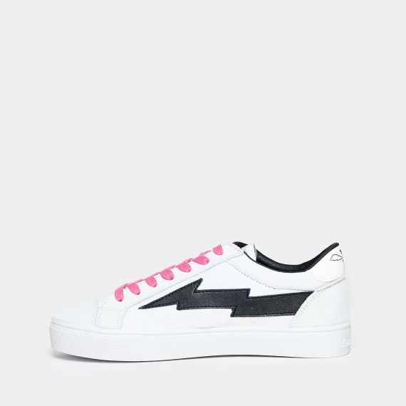 Sneaker in cotone bianco, fondo cassetta