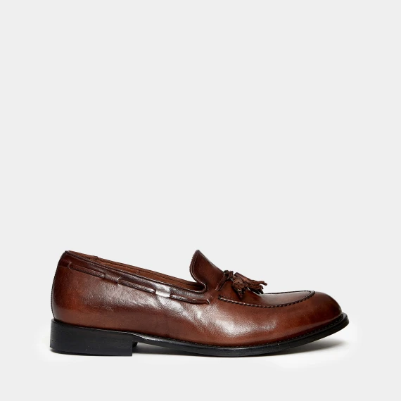 Mocassino in pelle marrone