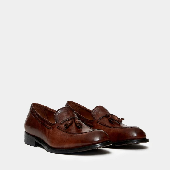 Mocassino in pelle marrone