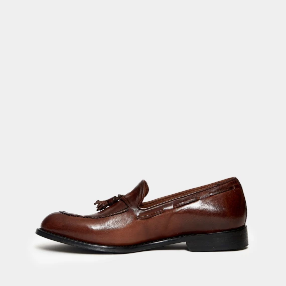 Mocassino in pelle marrone